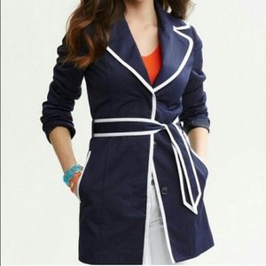 NEW Banana Republic Navy Trench Coat w/ Belt, S